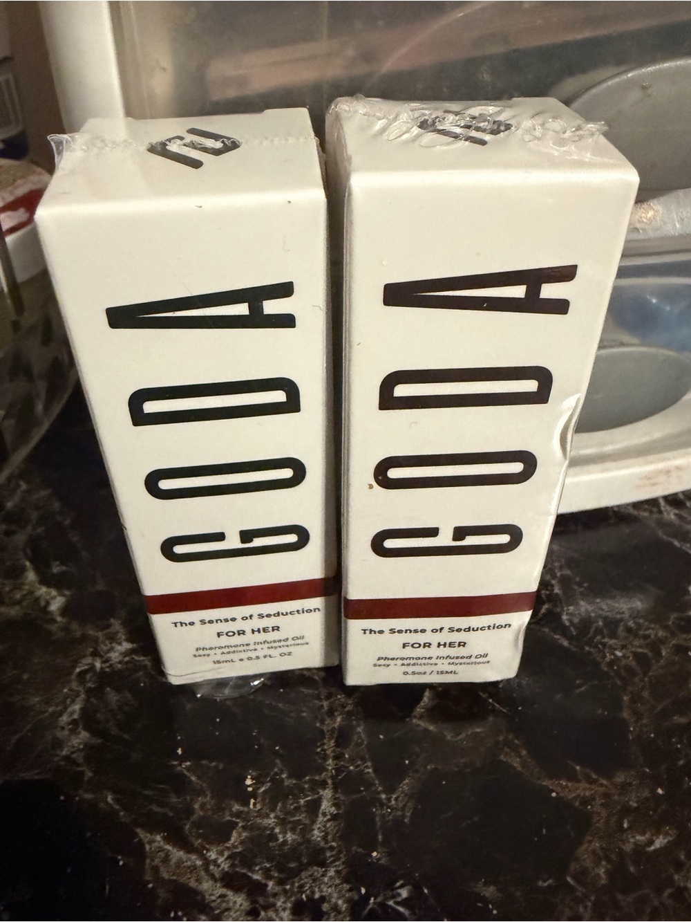 Diva Go Da Women's Body Oil in White and Burgundy Accents